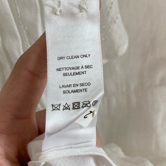 Frame Lace Pintuck Pinafore Dress Blanc M - Picture 10 of 12